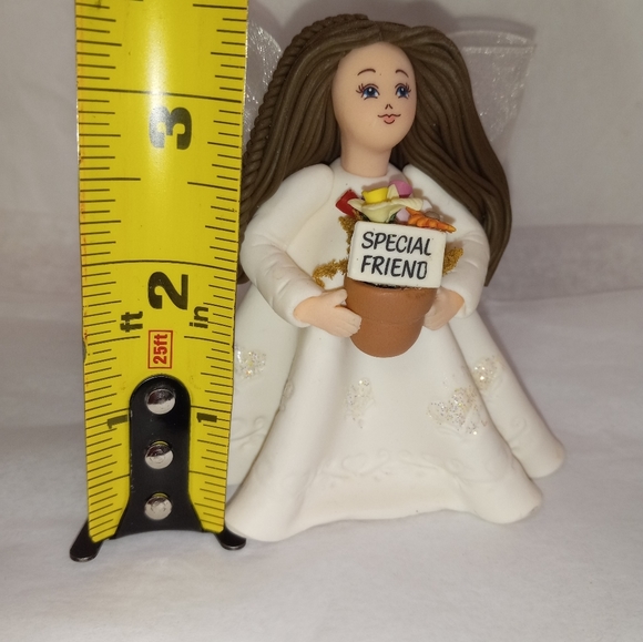 Vintage Kneeded Angel Special Friend Porcelian Ceramic Angel Cherub miniature - Picture 5 of 6